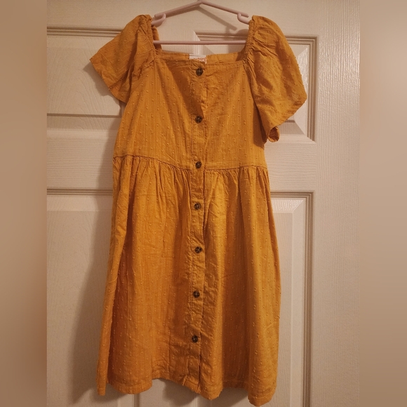 jumping beans Other - Jumping Beans, Girl's Gold/Mustard Button-Down Dress, Size 7